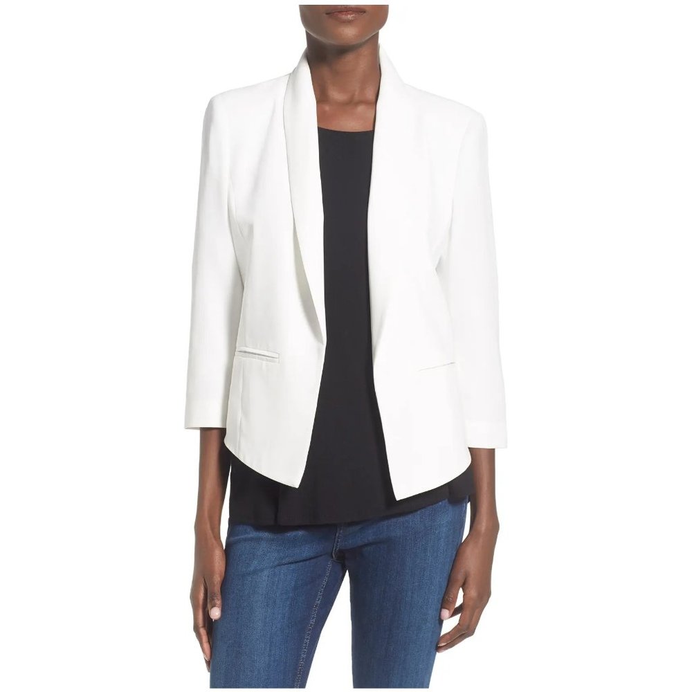 Mural Curve Hem Blazer NEW